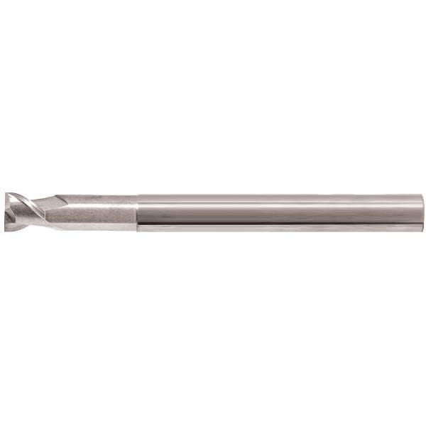 6x6x6x100 2FL Square 40 Degree Helix Endmill Short Flute, 5mm Neck Diameter, 20mm Reach